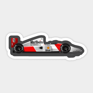 Ayrton Senna's McLaren Honda MP4/6 Illustration Sticker